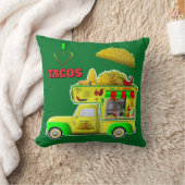 私はタコスのリトルタコトラックリバーシブル クッション (ブランケット)