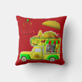 私はタコスのリトルタコトラックリバーシブル クッション (裏面)