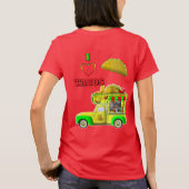 私はタコスのリトルタコトラック女性の大好き Tシャツ (裏面)