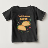 私はタコスの子供の2歳の誕生日だ ベビーTシャツ (正面)
