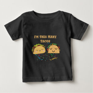 私はタコスの子供の2番目の誕生日ボタンT- ベビーTシャツ