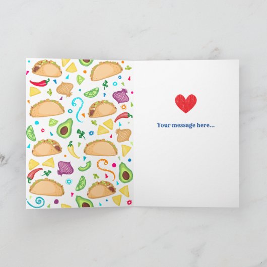 私はタコスよりもあなたを愛している – バレンタインデー シーズンカード (内部)