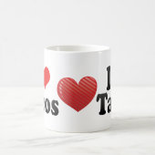 私はタコスを愛します コーヒーマグカップ (中央)