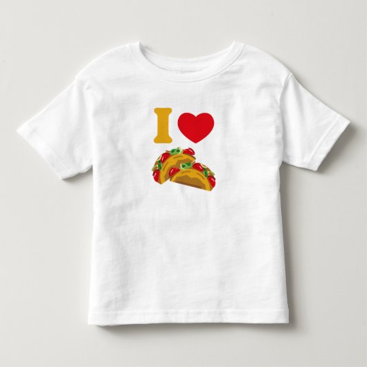 私はタコスを愛します トドラーTシャツ (正面)