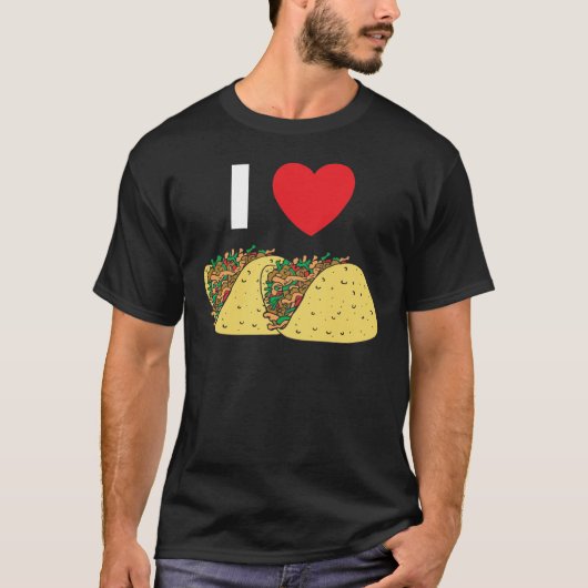 私はタコスを愛します Tシャツ (正面)