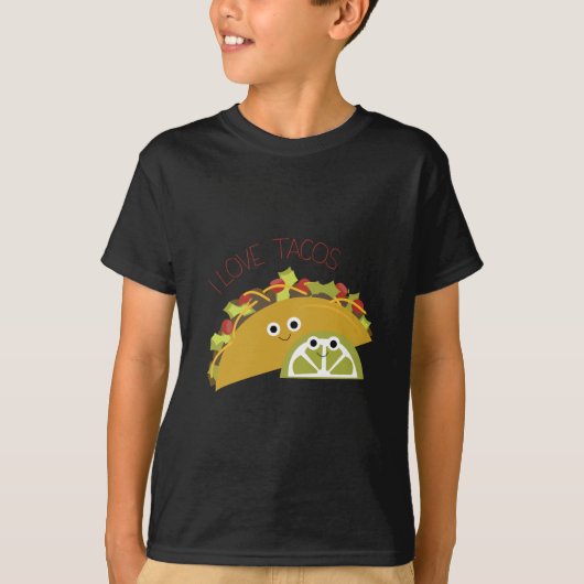 私はタコスを愛します Tシャツ (正面)