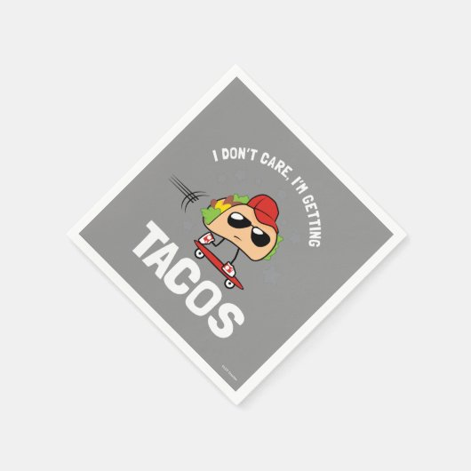 私はタコス気にを取得していない スタンダードカクテルナプキン (角)