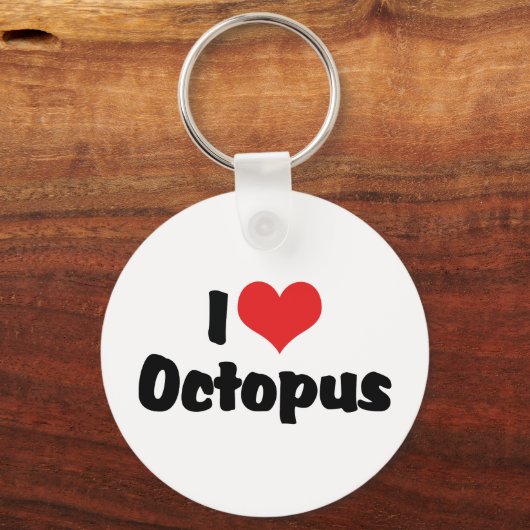 私はタコハートが大好き キーホルダー (正面)