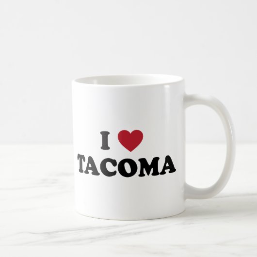 私はタコマ市ワシントン州を愛します コーヒーマグカップ (右)