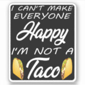 私はタコ好きじゃない皆を幸せにできない シール (正面)