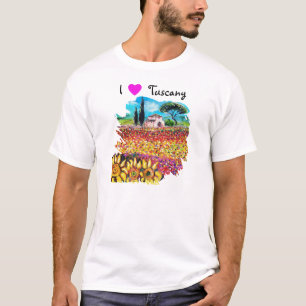 私はタスカニーおよびヒマワリを愛します Tシャツ