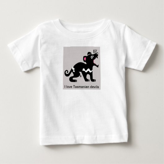私はタスマニア悪魔を愛する – オーストラリア – 動物愛好家 ベビーTシャツ (正面)