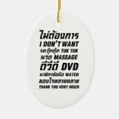 私はタックマッサージDVD時計はありがとう セラミックオーナメント (正面)