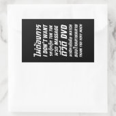 私はタックマッサージDVD時計はありがとう 長方形シール (バッグ)