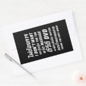 私はタックマッサージDVD時計はありがとう 長方形シール (封筒)