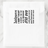 私はタックマッサージDVD時計はありがとう 長方形シール (バッグ)