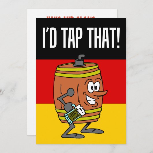 私はタップそのオクトーバーフェストケグ招待状 招待状 (正面/裏面)