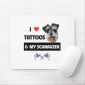 私はタトゥーと私のシュナウツァードッグ母のパパのリンク マウスパッド (マウス)