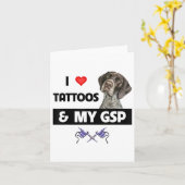 私はタトゥーと私のGspドイツの短い点が大好き カード (黄色い花)