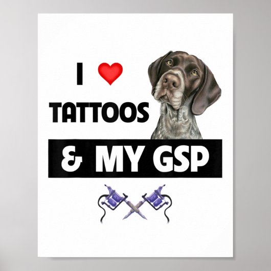 私はタトゥーと私のGspドイツの短い点が大好き ポスター (正面)