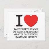 私はタルトフレットが大好き ポストカード (正面/裏面)