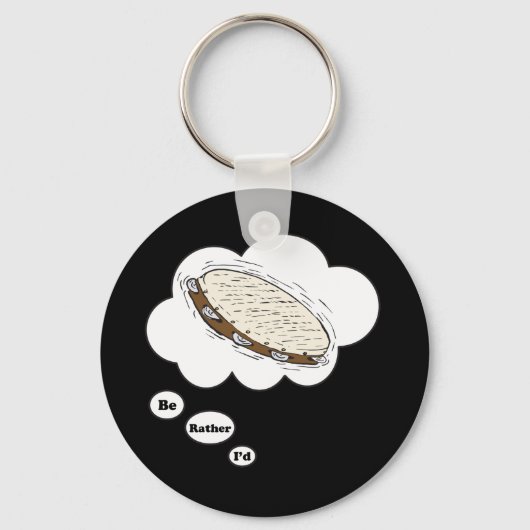 私はタンバリン遊の方が良い キーホルダー (正面)