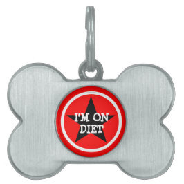 私はダイエット犬のペットタグにあります ペットネームタグ