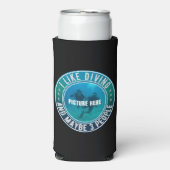 私はダイビングが好きで、多分3人がカスタマイズ可能 スリム缶クーラー (Seltzer正面)