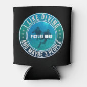 私はダイビングが好きで、多分3人がカスタマイズ可能 缶クーラー (正面)