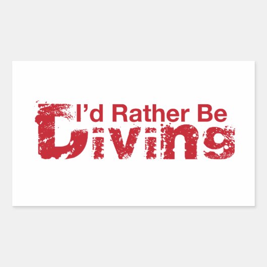 私はダイビングのシールを持っている方がいい 長方形シール (正面)