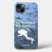 私はダイビングをしたい。パーソナライズ。 Case-Mate iPhoneケース (裏面)