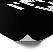 私はダクトテーププンおもしろいダークBGと固執 ポスター (角)