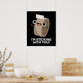 私はダクトテーププンおもしろいダークBGと固執 ポスター (キッチン)