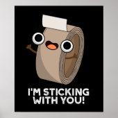 私はダクトテーププンおもしろいダークBGと固執 ポスター (正面)