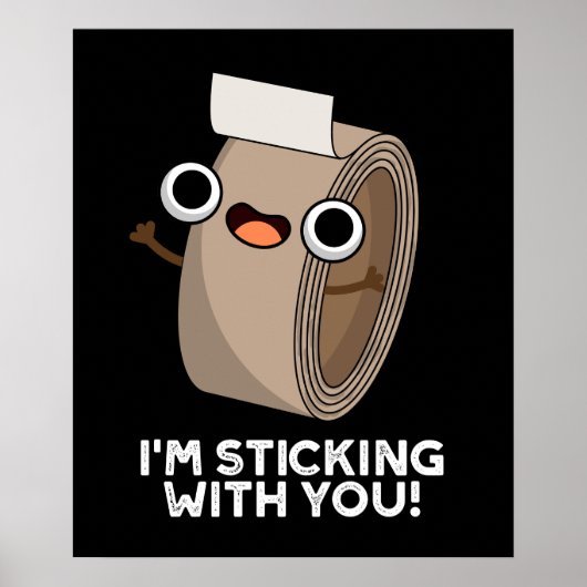 私はダクトテーププンおもしろいダークBGと固執 ポスター (正面)