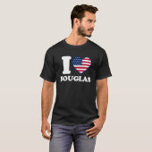私はダグラス1世のハート・ダグラスが大好き Tシャツ (正面フル)