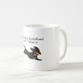 私はダックスフントにキスし、私はそれをマグが好き コーヒーマグカップ (正面右)