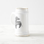 私はダックスフントのDoxie私のTeckelのウインナーを愛します ビールジョッキ (正面左)