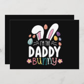 私はダディパパバニー復活祭ファミリーマッチング 招待状 (正面/裏面)