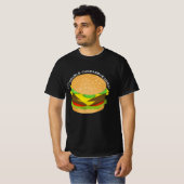 私はダブルチーズバーガーが大好き Tシャツ (正面フル)