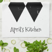 私はダブルブラックダイヤモンドをスキーするのが難カスタムしい キッチンタオル (折り畳み)