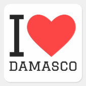 私はダマスコが大好き スクエアシール (正面)