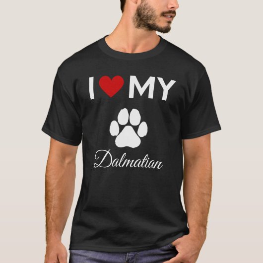 私はダルマティアン犬カスタム文字 Tシャツ (正面)