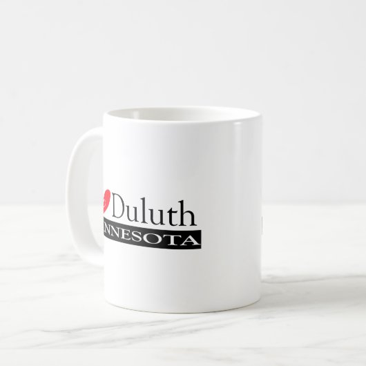 私はダルース・ミネソタが大好き コーヒーマグカップ (正面左)