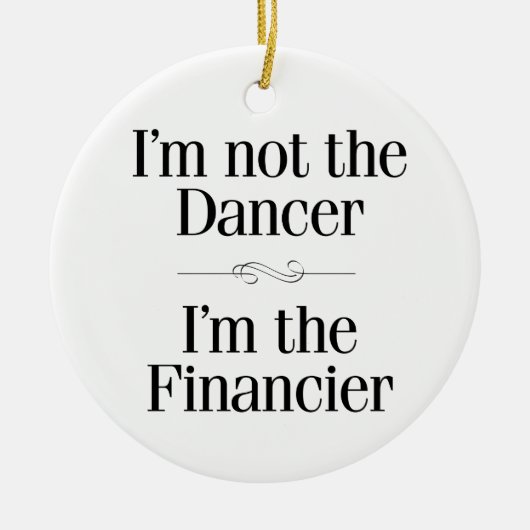 私はダンサーではないです セラミックオーナメント (正面)