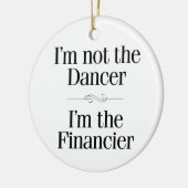 私はダンサーではないです セラミックオーナメント (左)