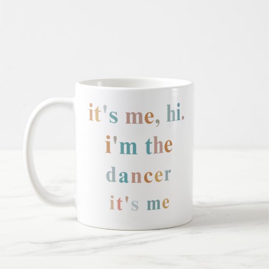 私はダンサーでバレエのダンス コーヒーマグカップ (左)