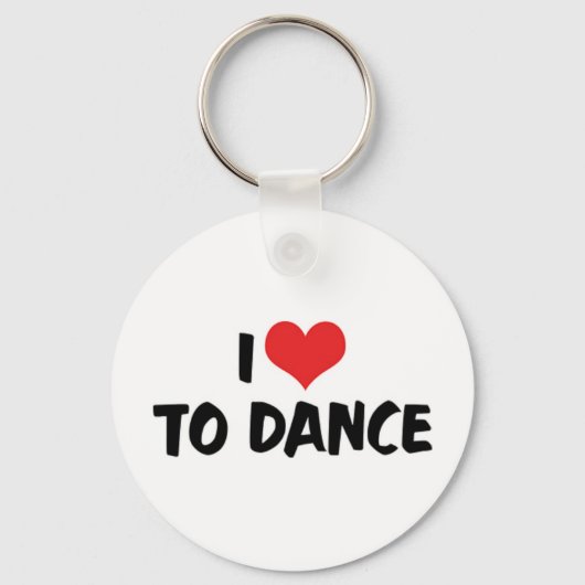 私はダンスするハートが大好き – バレエタンゴワルツ愛好家 キーホルダー (正面)
