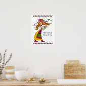 私はダンスに住むウクライナフォークアート ポスター (キッチン)