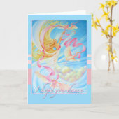 私はダンスの挨拶状望みます カード (黄色い花)